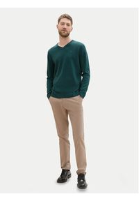 Tom Tailor Sweter 1039806 Zielony Regular Fit. Kolor: zielony. Materiał: bawełna #6