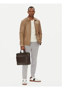 Calvin Klein Torba na laptopa Micro Pebble Slim Briefcase 36 LV04D3012G Brązowy. Kolor: brązowy. Materiał: skóra #5