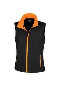 RESULT - Kamizelka damska puchowa Result Softshell. Kolor: wielokolorowy, czarny, pomarańczowy. Materiał: softshell, puch. Styl: elegancki #1