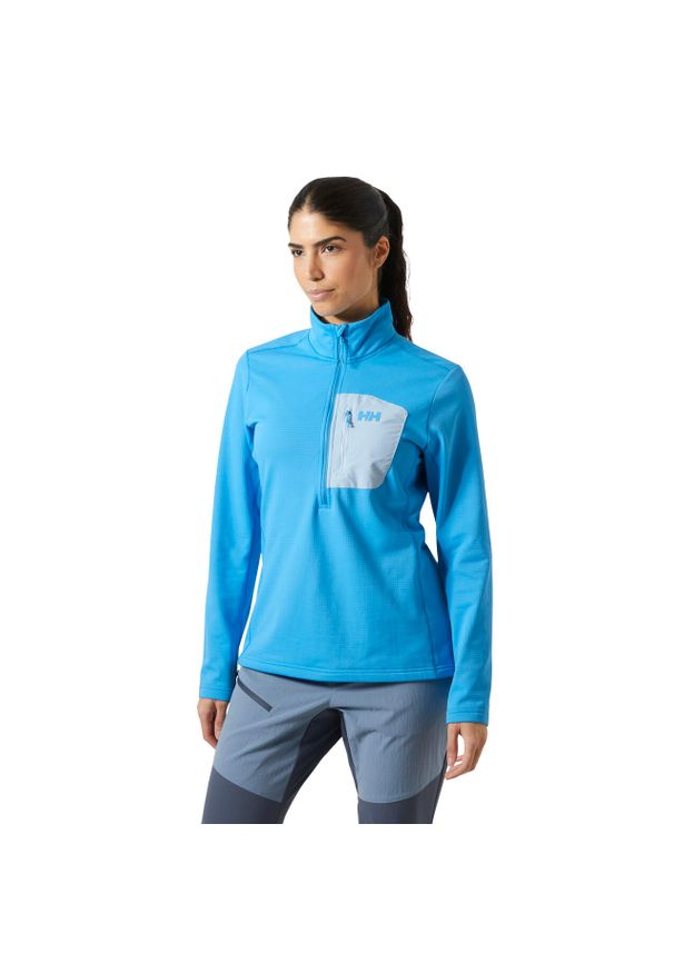 Damska bluza dresowa 1/2 z zamkiem błyskawicznym Helly Hansen Versalite. Kolor: szary, niebieski, wielokolorowy. Materiał: dresówka