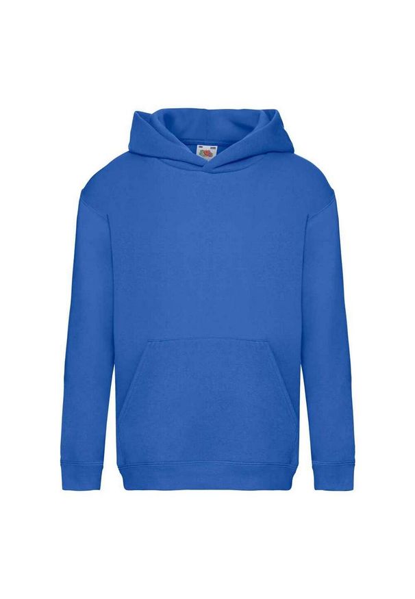 FRUIT OF THE LOOM - Bluza Z Kapturem Premium Dla Dzieci. Typ kołnierza: kaptur. Kolor: niebieski