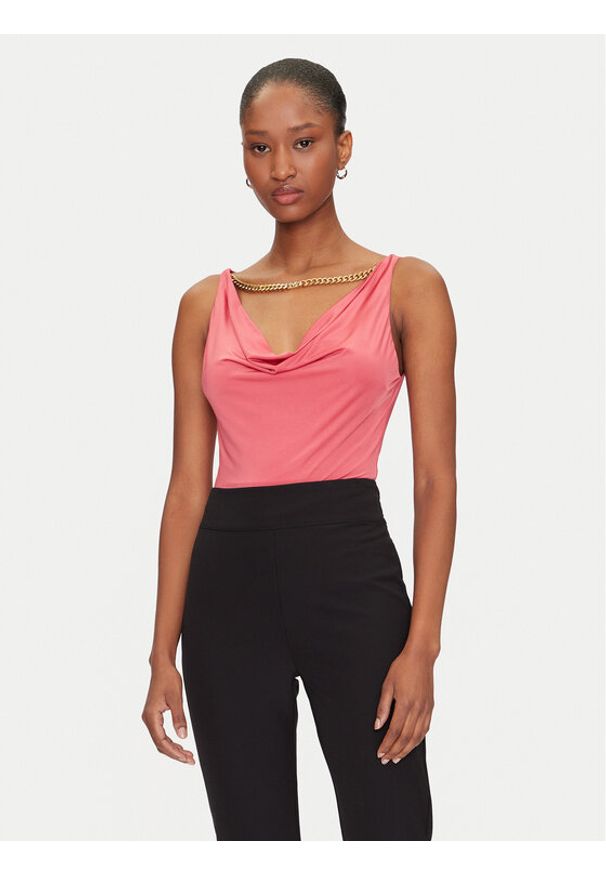 Marciano Guess Top 5GGP07 6259A Koralowy Regular Fit. Kolor: pomarańczowy. Materiał: syntetyk