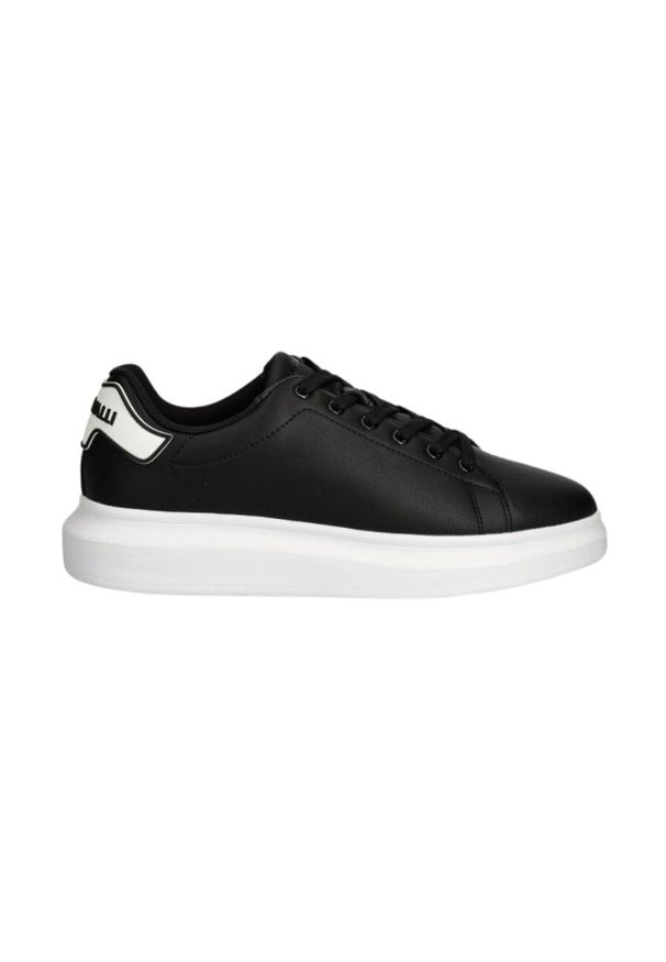 Just Cavalli - JUST CAVALLI Czarne sneakersy FONDO URSA DIS. 2. Kolor: czarny