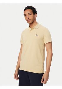 Lacoste Polo DH5522 Beżowy jasny Slim Fit. Typ kołnierza: polo. Kolor: beżowy. Materiał: bawełna #1