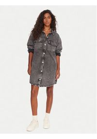 Roxy Sukienka jeansowa Tidal Moon ERJDD03009 Szary Relaxed Fit. Kolor: szary. Materiał: bawełna #4