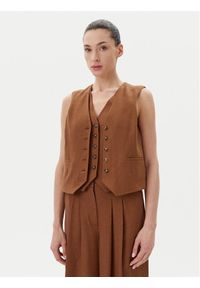 Herskind Kamizelka 5505840 Brązowy Regular Fit. Kolor: brązowy. Materiał: wiskoza