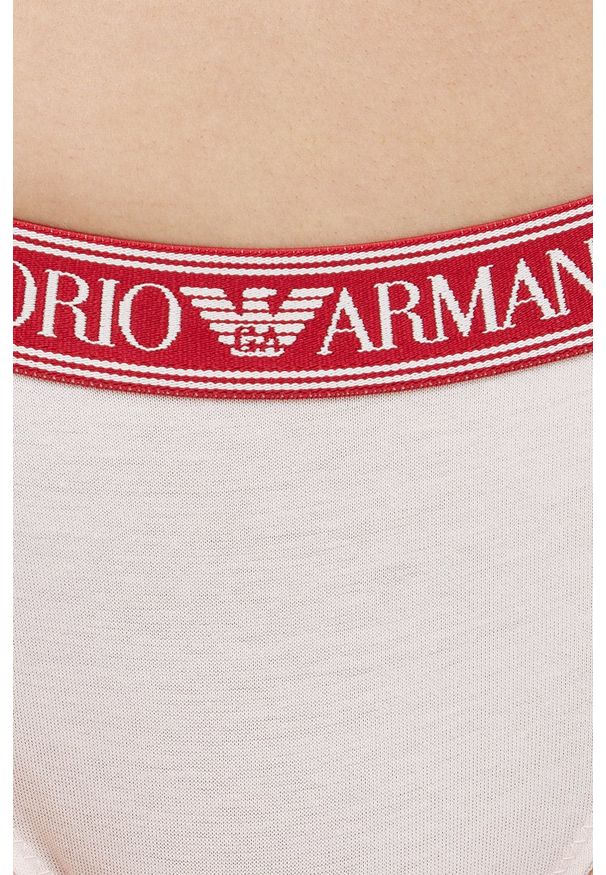 Emporio Armani Underwear Figi kolor różowy. Kolor: różowy. Materiał: materiał, dzianina. Wzór: gładki