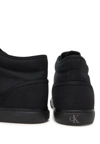 Calvin Klein Jeans Sneakersy Ess Vulc Mid Mg Canvas YM0YM01210 Czarny. Kolor: czarny. Materiał: materiał