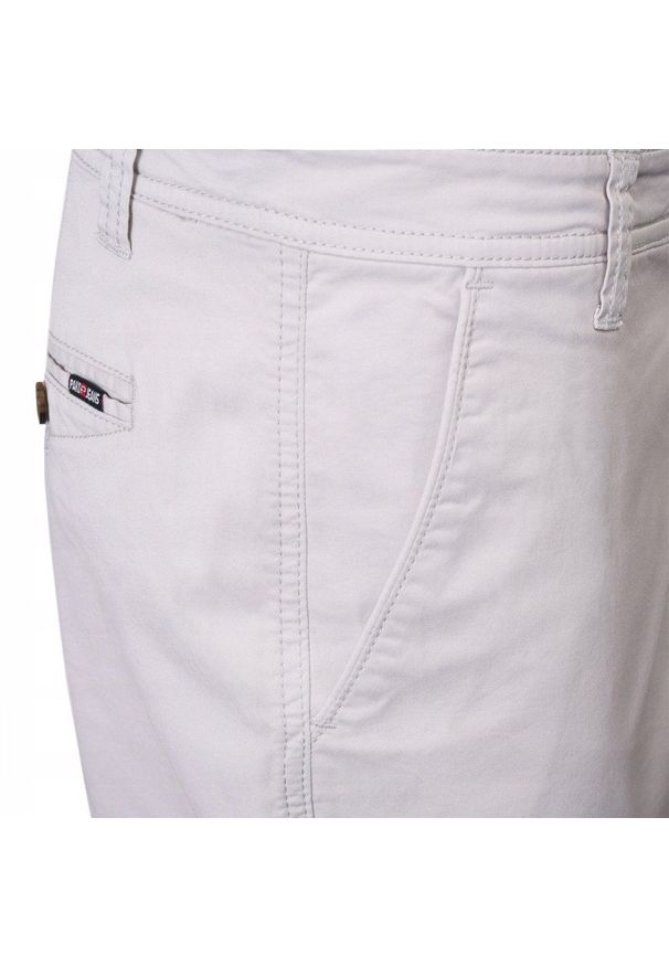 Męskie Szorty, Krótkie Spodenki - Pako Jeans - Beżowe. Kolor: brązowy, beżowy, wielokolorowy. Materiał: bawełna, elastan. Długość: krótkie. Sezon: lato. Styl: klasyczny