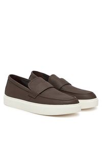 Calvin Klein Sneakersy Moccasin Lth Unlined HM0HM01813 Brązowy. Kolor: brązowy. Materiał: skóra #3
