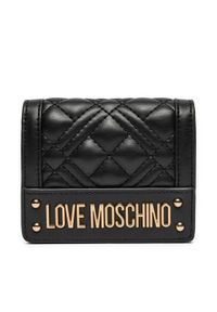 Love Moschino - LOVE MOSCHINO Mały Portfel Damski JC5601PP0LLA0000 Czarny. Kolor: czarny. Materiał: skóra