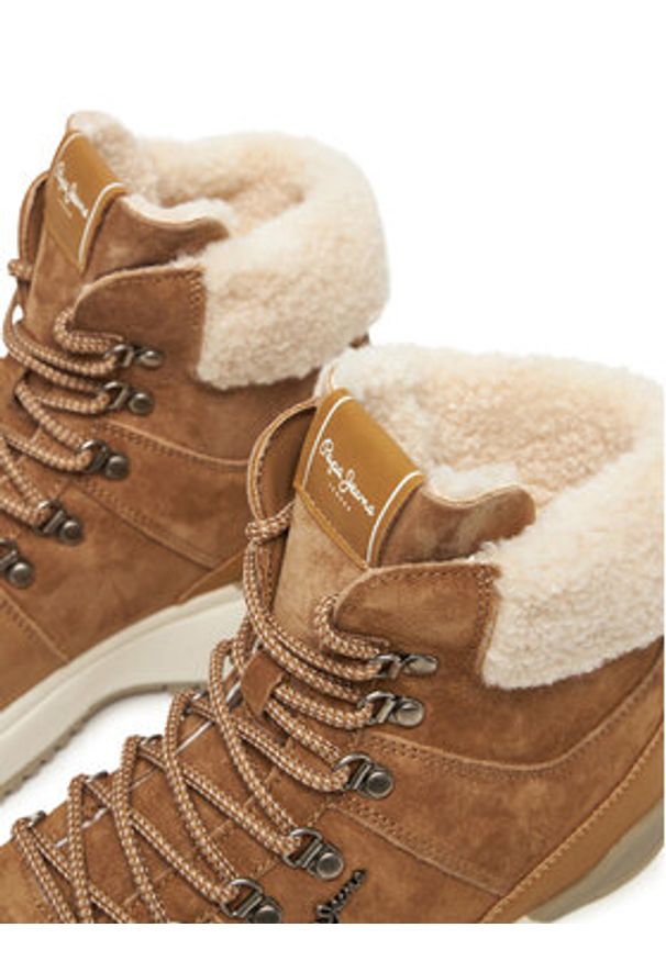 Pepe Jeans Trzewiki Kimi Desert W PLS600023 Brązowy. Kolor: brązowy. Materiał: skóra, zamsz