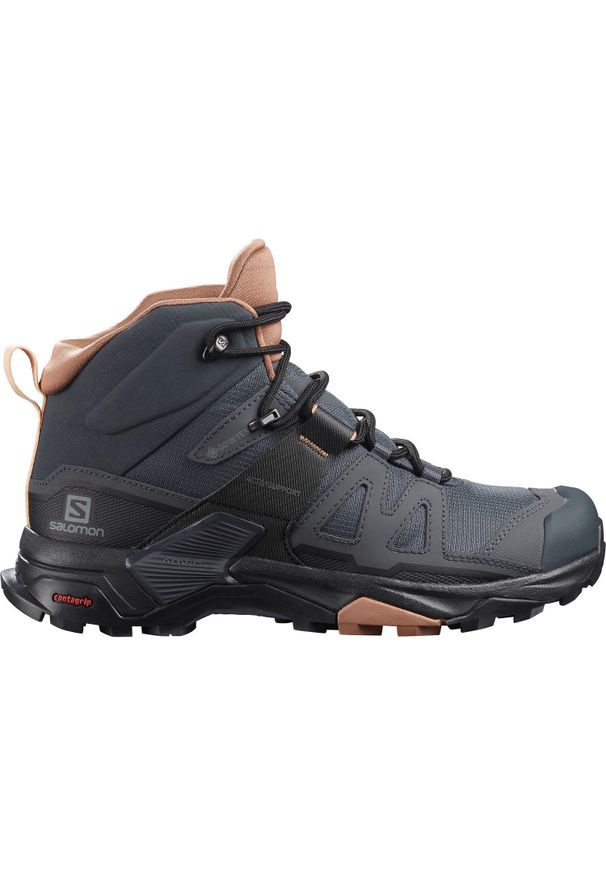 salomon - Buty trekkingowe damskie Salomon X Ultra 4 Mid Gtx W. Zapięcie: sznurówki. Kolor: czarny. Materiał: materiał. Szerokość cholewki: normalna. Styl: sportowy