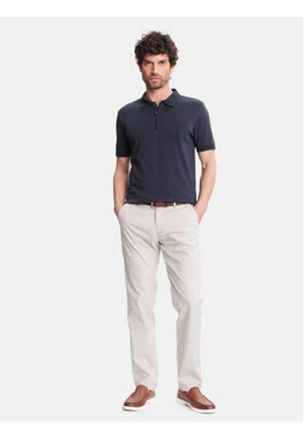 Pierre Cardin Polo C5 21455.2119 Granatowy Regular Fit. Typ kołnierza: polo. Kolor: niebieski. Materiał: bawełna