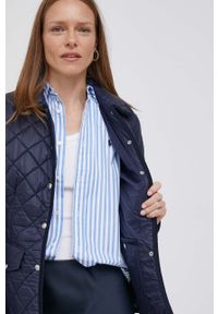 Polo Ralph Lauren kurtka damska kolor granatowy przejściowa. Typ kołnierza: polo. Kolor: niebieski. Materiał: poliamid #5