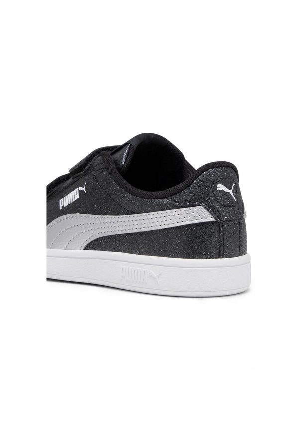 Puma - Dziecięce sneakersy Smash 3.0 Glitz Glam PUMA Black Silver White Metallic. Kolor: biały, wielokolorowy, czarny, szary. Materiał: materiał, skóra, syntetyk. Szerokość cholewki: normalna