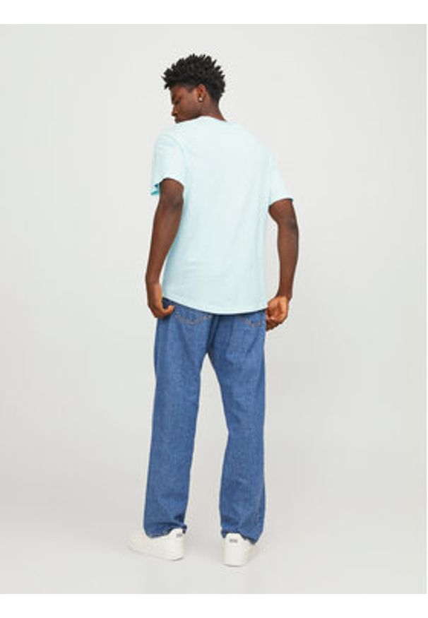 Jack & Jones T-Shirt Basher 12182498 Niebieski Regular Fit. Kolor: niebieski. Materiał: bawełna