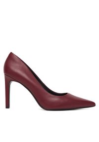 Calvin Klein Szpilki Ess Stiletto 90 HW0HW02608 Bordowy. Kolor: czerwony. Materiał: skóra. Obcas: na szpilce #1
