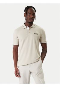 BOSS Polo Paddy Pro 50469102 Beżowy Regular Fit. Typ kołnierza: polo. Kolor: beżowy. Materiał: syntetyk #1