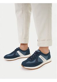 Guess Jeans Sneakersy EO-ORLANDO-01 126AM Granatowy. Kolor: niebieski. Materiał: materiał #8