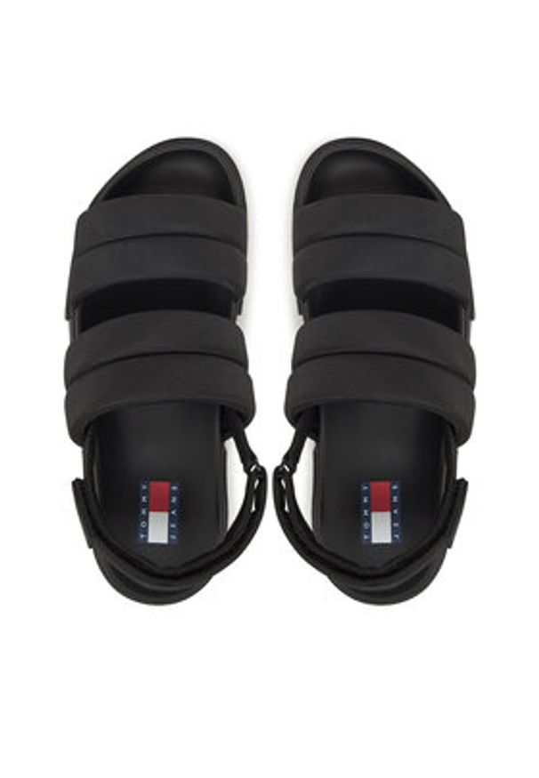 Tommy Jeans Sandały Tjw Flatform Sandal EN0EN02802 Czarny. Kolor: czarny. Materiał: materiał