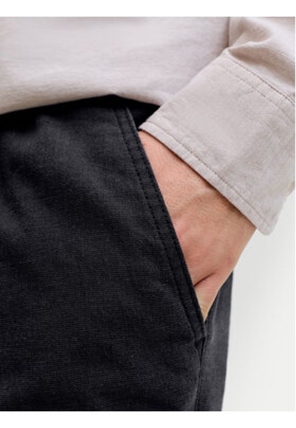 Jack & Jones Szorty materiałowe Jaiden 12293768 Czarny Relaxed Fit. Kolor: czarny. Materiał: bawełna