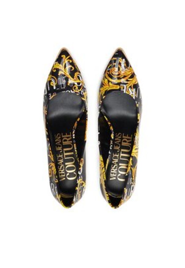 Versace Jeans Couture Szpilki 76VA3S50 Czarny. Kolor: czarny. Materiał: skóra. Obcas: na szpilce