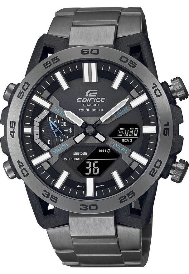 Zegarek sportowy EDIFICE Casio Edifice ECB-2000DC-1AEF BLUETOOTH100m szary. Kolor: szary. Styl: sportowy