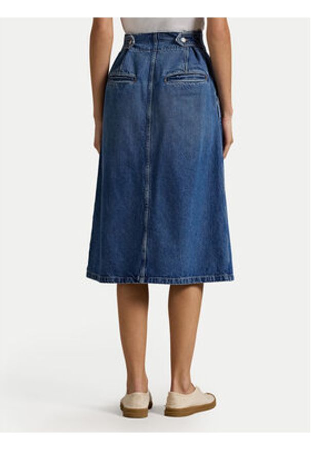 Polo Ralph Lauren Spódnica jeansowa 211959036001 Niebieski Regular Fit. Kolor: niebieski. Materiał: bawełna