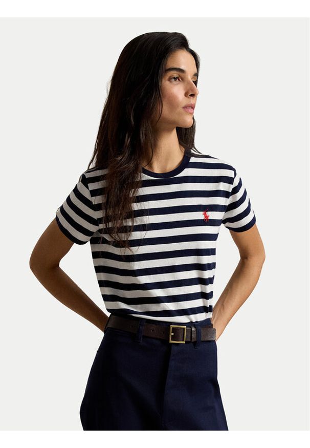 Polo Ralph Lauren T-Shirt 211B17779003 Granatowy Regular Fit. Typ kołnierza: polo. Kolor: niebieski. Materiał: bawełna