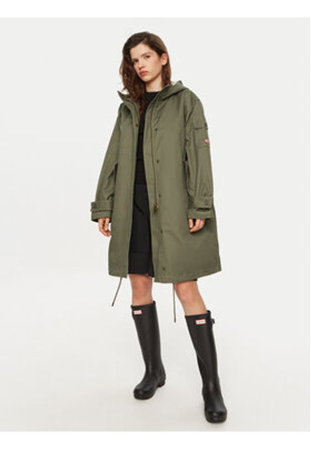 Hunter Parka Hanley HARW0015242 Zielony Regular Fit. Kolor: zielony. Materiał: bawełna