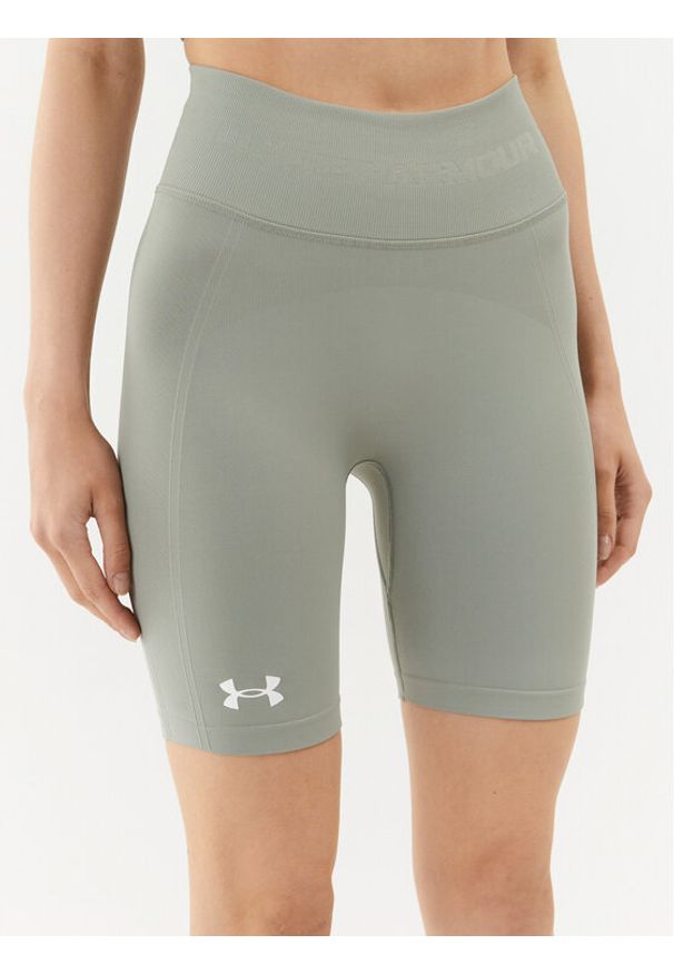 Under Armour Szorty sportowe Ua Train Seamless Short 1379151 Zielony Compression Fit. Kolor: zielony. Materiał: syntetyk