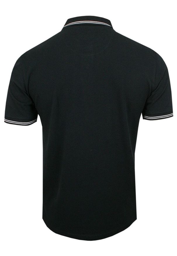 Pako Jeans - Granatowa Koszulka POLO z Lamówką, Męska, Krótki Rękaw -PAKO JEANS- T-shirt, z Kieszonką. Okazja: na co dzień. Typ kołnierza: polo. Kolor: niebieski. Materiał: bawełna. Długość rękawa: krótki rękaw. Długość: krótkie. Styl: casual