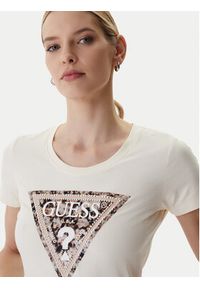 Guess T-Shirt W6RI32 J1314 Écru Regular Fit. Materiał: bawełna #3