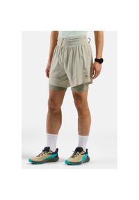 Spodenki męskie Odlo X-ALP TRAIL 6 INCH 2-in-1 short. Kolor: biały. Sport: turystyka piesza