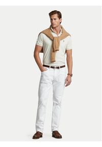 Polo Ralph Lauren Polo 710713130002 Écru Custom Slim Fit. Typ kołnierza: polo. Kolor: kremowy. Materiał: bawełna #5