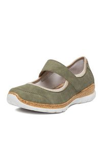 Rieker Półbuty N42B0-52 Zielony. Kolor: zielony. Materiał: materiał #4
