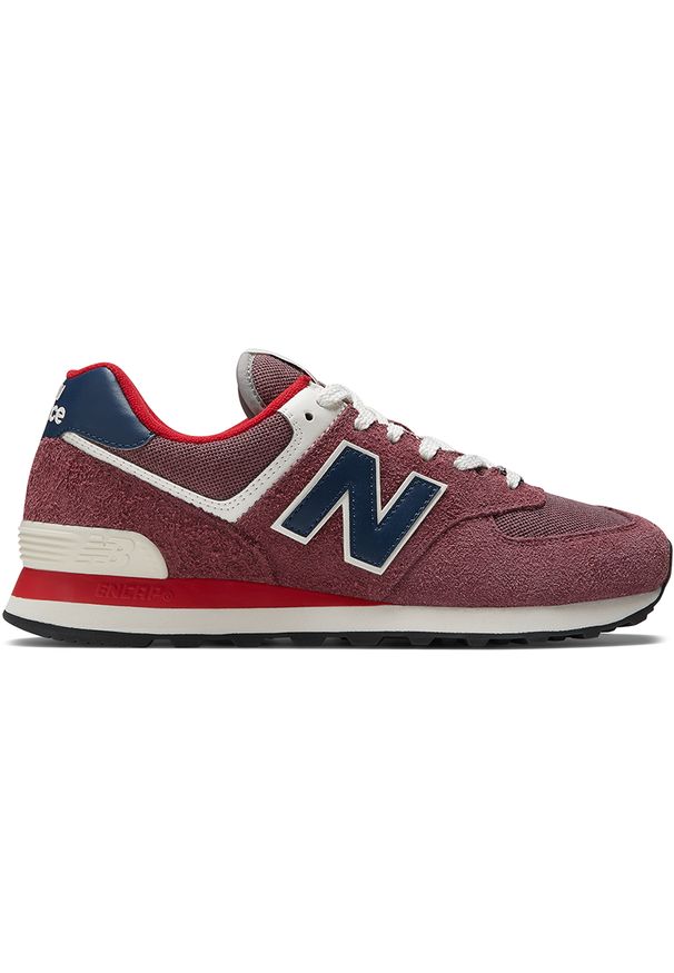 Buty unisex New Balance U574RX2 – bordowe. Okazja: na co dzień. Kolor: czerwony. Materiał: guma, skóra, syntetyk, materiał, zamsz. Szerokość cholewki: normalna. Model: New Balance 574