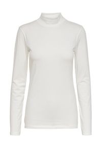 JDY Golf 15165633 Biały Slim Fit. Typ kołnierza: golf. Kolor: biały. Materiał: bawełna #3