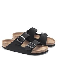Klapki Birkenstock Arizona Bfbc. Zapięcie: bez zapięcia. Kolor: czarny. Materiał: guma, skóra, syntetyk, materiał. Szerokość cholewki: normalna. Sport: turystyka piesza