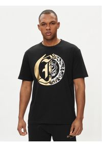 Just Cavalli T-Shirt 76OAHG05 Czarny Regular Fit. Kolor: czarny. Materiał: bawełna