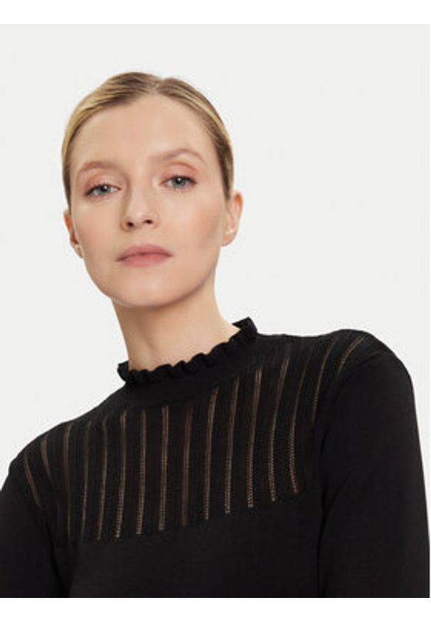 Morgan Sweter 252-MSNOWI Czarny Slim Fit. Kolor: czarny. Materiał: syntetyk