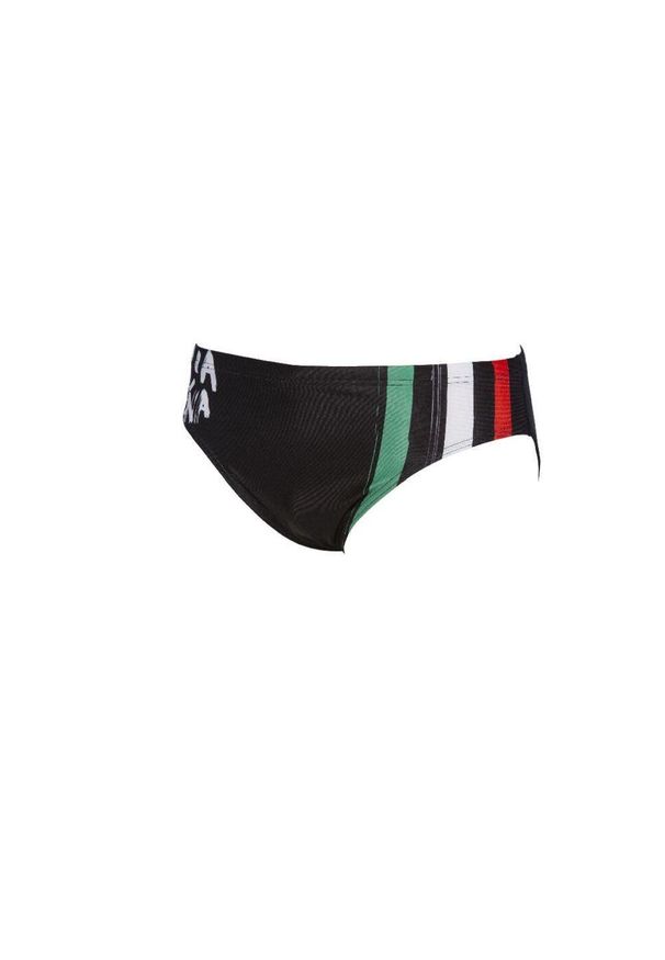 Kąpielówki slipy męskie na basen Arena Country Brief Italy Flag. Kolor: czarny, zielony, biały, wielokolorowy