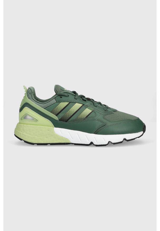 adidas Originals sneakersy ZX 1K Boost 2.0 kolor zielony. Nosek buta: okrągły. Zapięcie: sznurówki. Kolor: zielony. Materiał: materiał. Model: Adidas ZX