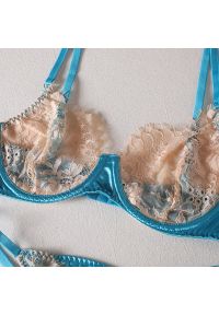 Intica - Strój kąpielowy z koronką i satynowymi akcentami na plażę Heidelore. Kolor: wielokolorowy. Materiał: satyna, koronka. Wzór: koronka #9