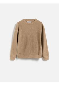 Reserved - Sweter z bawełną - brązowy. Kolor: brązowy. Materiał: bawełna #1
