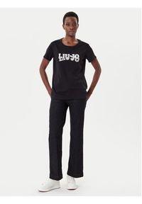 Liu Jo Sport T-Shirt TF5280 JS923 Czarny Regular Fit. Kolor: czarny. Materiał: bawełna. Styl: sportowy