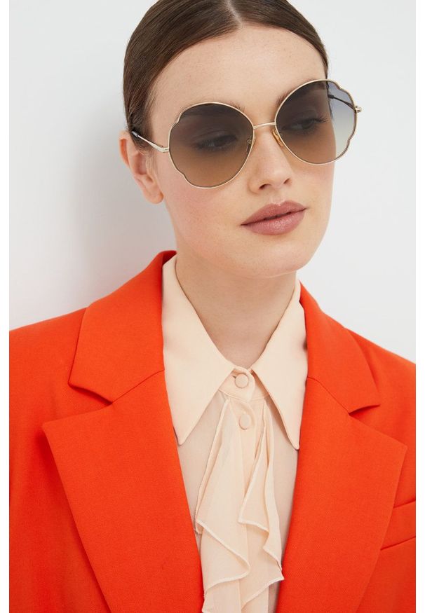 Chloe - Chloé okulary przeciwsłoneczne damskie kolor szary. Kształt: okrągłe. Kolor: szary