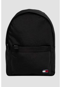 Tommy Jeans - TOMMY JEANS Pojemny czarny plecak. Kolor: czarny. Materiał: poliester