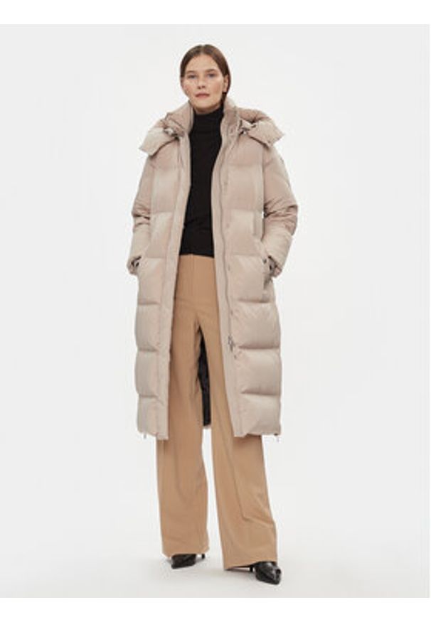 Woolrich Kurtka puchowa Aurora CFWWOU0698FRUT1148 Beżowy Regular Fit. Kolor: beżowy. Materiał: syntetyk
